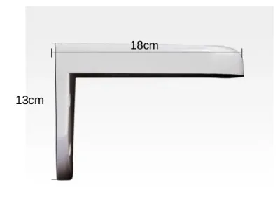 Universal Montagewinkel Wandarm Halterung Wandkonsole weiss / Länge 180mm — Bild 5