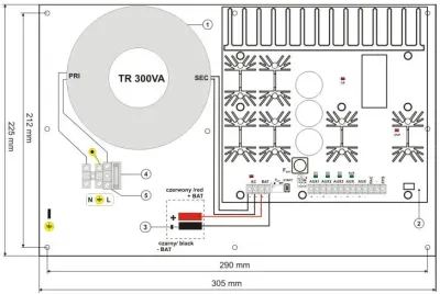 Buffernetzteil 13,8VDC 10A im Gehäuse 340x400x130mm — Bild 5