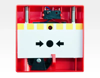 Meldetaster rotes Gehäuse Glas zum Eindrücken 86x86x50mm — Bild 2