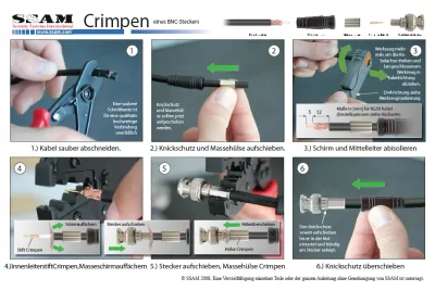 Crimp-Set für Koaxstecker im Servicekoffer, 5teiliger Crimp Satz / Kabelschneider, Abisolierw. ,Crimpzange — Bild 2