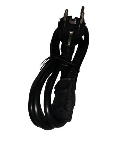 Kaltgeräte Anschlusskabel 2m mit EU Stecker / schwarz