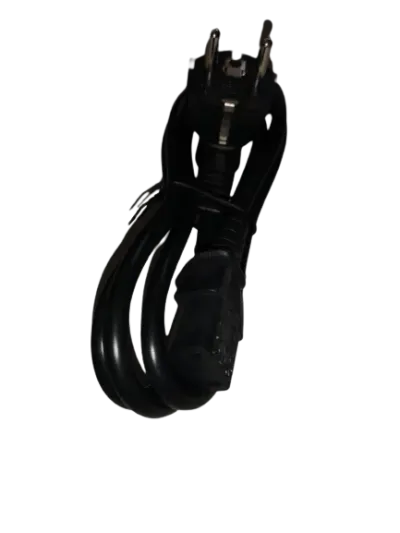 Kaltgeräte Anschlusskabel 2m mit EU Stecker / schwarz