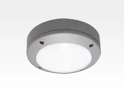 3W LED Wand/Deckenleuchte grau rund Tageslicht Weiß / 6000-6500K 135lm 230VAC IP54 120Grad -Ausstellungsstück mit kleinen Schönheitsfehler
