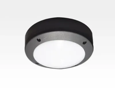 3W LED Wand/Deckenleuchte anthrazit rund Tageslicht Weiß / 6000-6500K 135lm 230VAC IP54 120Grad -Ausstellungsstück mit kleinen Schönheitsfehler
