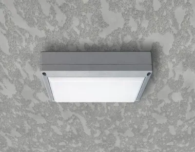 5W LED Wand/Deckenleuchte grau rechteckig Warm Weiß  / 2700-3200K 225lm 230VAC IP54 120Grad — Bild 2