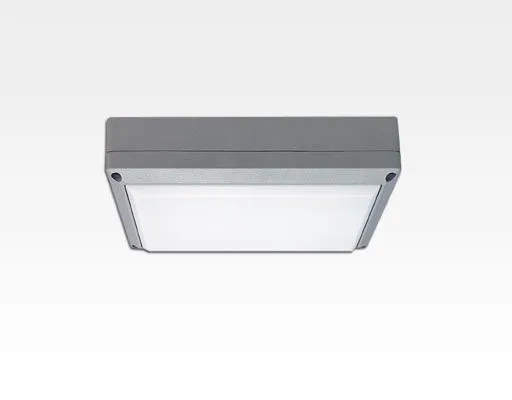 5W LED Wand/Deckenleuchte grau rechteckig Warm Weiß  / 2700-3200K 225lm 230VAC IP54 120Grad