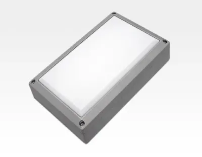 9W LED Wand/Deckenleuchte grau rechteckig Tageslicht Weiß / 6000-6500K 405lm 230VAC IP54 120Grad — Bild 3