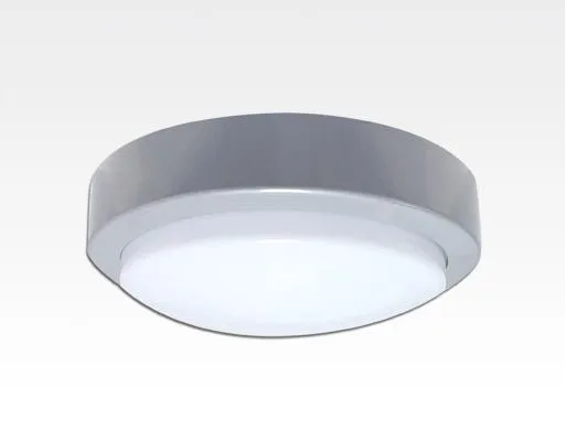 10W LED Wand/Deckenleuchte grau rund Tageslicht Weiß / 6000-6500K 450lm 230VAC IP65 120Grad