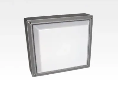 13W LED Wand/Deckenleuchte grau quadratisch Tageslicht Weiß / 6000-6500K 560lm 230VAC IP54 120Grad — Bild 3