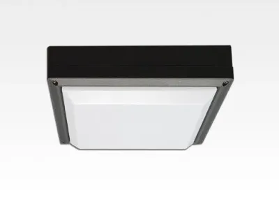13W LED Wand/Deckenleuchte anthrazit quadr. Tageslicht Weiß / 6000-6500K 560lm 230VAC IP54 120Grad
