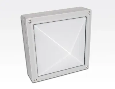 13W LED Wand/Deckenleuchte weiß quadr. pyramide Tageslicht Weiß / 6000-6500K 560lm 230VAC IP54 120Grad -Ausstellungsstück mit kleinen Schönheitsfehler — Bild 3
