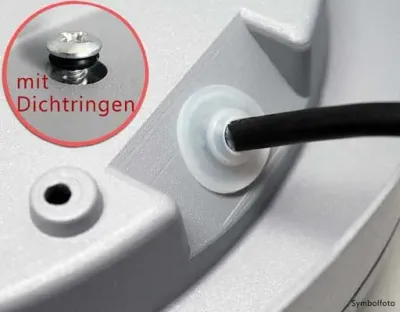 20W LED Wand/Deckenleuchte grau quadr. pyramide Tageslicht Weiß / 6000-6500K 900lm 230VAC IP54 120Grad — Bild 6