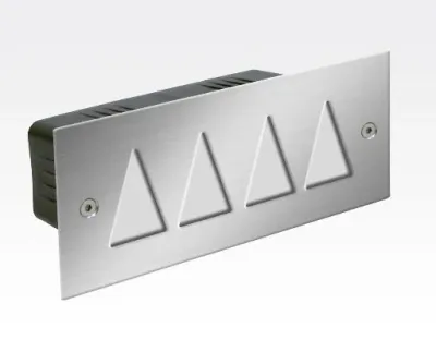 2W LED Boden-/Wand Einbauleuchte rechteckig Neutral Weiß / IP54 230VAC 170x68x82