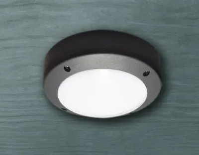 3W LED Wand/Deckenleuchte anthrazit rund Warm Weiß / 2700-3200K 450lm 230VAC IP54 120Grad  — Bild 2