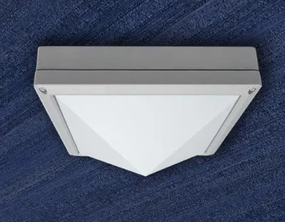 10W LED Wand/Deckenleuchte anthrazit quadr. pyramide Warm Weiß / 2700-3200K 450lm 230VAC IP54 120Grad — Bild 2