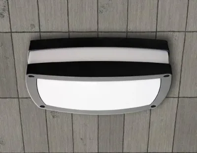 10W LED Wand/Deckenleuchte grau rechteckig Warm Weiß  / 2700-3200K 450lm 230VAC IP54 120Grad — Bild 2