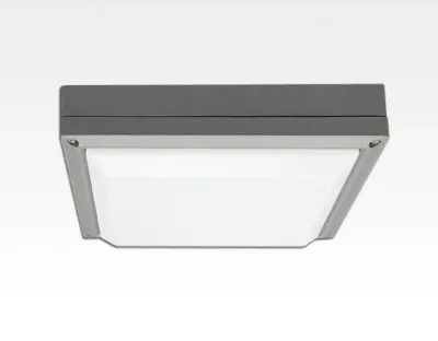 20W LED Wand/Deckenleuchte anthrazit quadr. Warm Weiß / 2700-3200K 900lm 230VAC IP54 120Grad