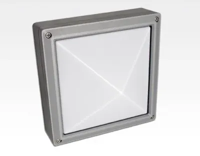 20W LED Wand/Deckenleuchte anthrazit quadr. pyr. Warm Weiß / 2700-3200K 900lm 230VAC IP54 120Grad — Bild 3