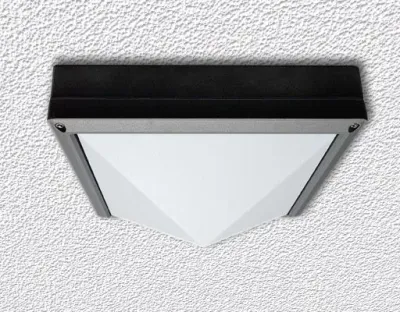 20W LED Wand/Deckenleuchte grau quadr. pyr. Warm Weiß  / 2700-3200K 900lm 230VAC IP54 120Grad — Bild 2
