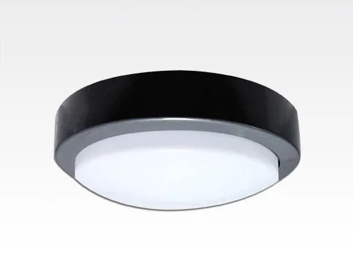 3W LED Wand/Deckenleuchte anthrazit rund Warm Weiß / 2700-3200K 135lm 230VAC IP65 120Grad -Ausstellungsstück mit kleinen Schönheitsfehler
