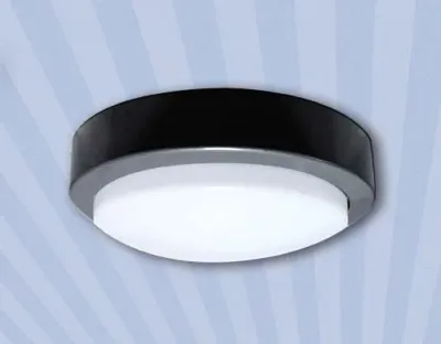 3W LED Wand/Deckenleuchte anthrazit rund Warm Weiß / 2700-3200K 135lm 230VAC IP65 120Grad -Ausstellungsstück mit kleinen Schönheitsfehler — Bild 2