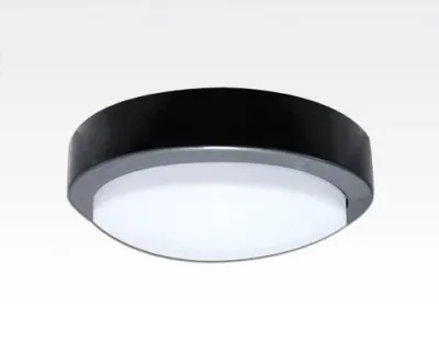 3W LED Wand/Deckenleuchte anthrazit rund Warm Weiß / 2700-3200K 135lm 230VAC IP65 120Grad -Ausstellungsstück mit kleinen Schönheitsfehler