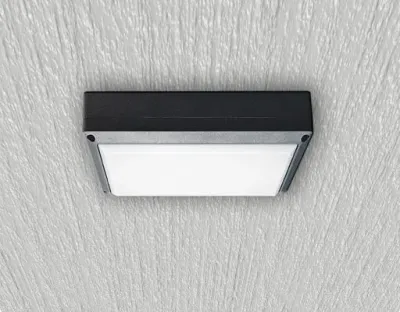 5W LED Wand/Deckenleuchte anthrazit rechteckig Warm Weiß / 2700-3200K 225lm 230VAC IP54 120Grad — Bild 2
