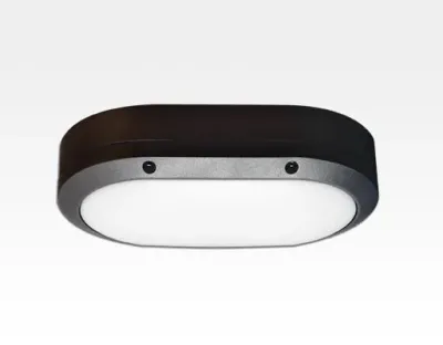 5W LED Wand/Deckenleuchte anthrazit oval Warm Weiß / 2700-3200K 225lm 230VAC IP54 120Grad