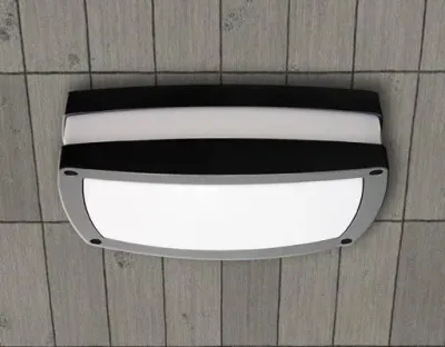 10W LED Wand/Deckenleuchte anthrazit rechteckig Warm Weiß / 2700-3200K 450lm 230VAC IP65 120Grad — Bild 2