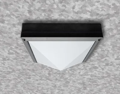13W LED Wand/Deckenleuchte anthrazit quadr. pyramide Warm Weiß / 2700-3200K 560lm 230VAC IP54 120Grad — Bild 2