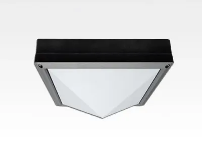 13W LED Wand/Deckenleuchte anthrazit quadr. pyramide Warm Weiß / 2700-3200K 560lm 230VAC IP54 120Grad