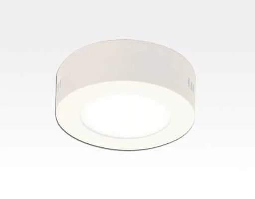6W LED Aufbauleuchte weiß rund dimmbar Neutral Weiß / 4200-4700K 480lm 230VAC IP40 110Grad - Ausstellungsstücke mit kleinem Schönheitsfehler