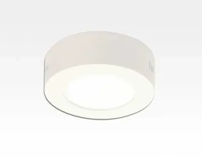 6W LED Aufbauleuchte weiß rund dimmbar Neutral Weiß / 4200-4700K 480lm 230VAC IP40 110Grad - Ausstellungsstücke mit kleinem Schönheitsfehler