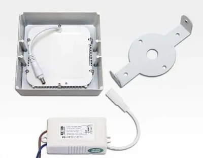 6W LED Aufbauleuchte weiß quadratisch dimmbar Neutral Weiß / 4200-4700K 480lm 230VAC IP40 110Grad — Bild 5