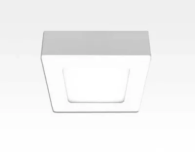 6W LED Aufbauleuchte weiß quadratisch dimmbar Warm Weiß / 2700-3200K 450lm 230VAC IP40 110Grad