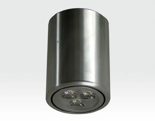 3W LED Aufbau Downlight silber rund Warm Weiß / 2700-3200K 180lm 230VAC 120Grad -Ausstellungsstück mit kleinen Schönheitsfehler