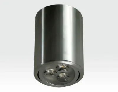 3W LED Aufbau Downlight silber rund Warm Weiß / 2700-3200K 180lm 230VAC 120Grad -Ausstellungsstück mit kleinen Schönheitsfehler — Bild 2
