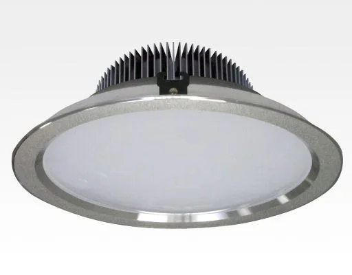 30W LED Einbau Downlight silber rund dimmbar Neutral Weiß / 4000-4500K 3000lm 230VAC IP43 120Grad -Ausstellungsstück mit kleinen Schönheitsfehlern