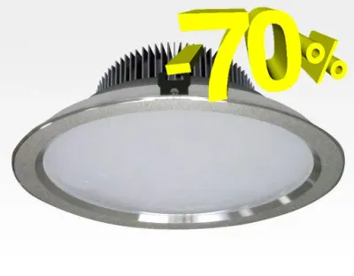 30W LED Einbau Downlight silber rund dimmbar Neutral Weiß / 4000-4500K 3000lm 230VAC IP43 120Grad -Ausstellungsstück mit kleinen Schönheitsfehlern — Bild 2