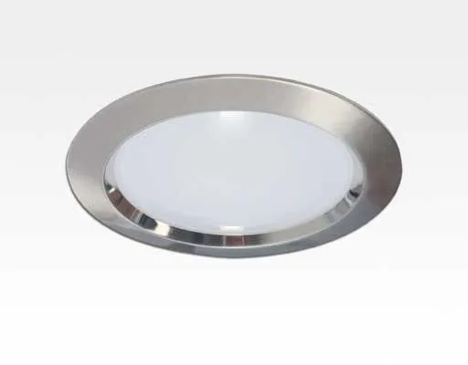 9W LED Einbau Downlight Edelstahl gebürstet rund dim.NeutralWeiß / 4000-4500K 630lm 230VAC IP40 120Grad