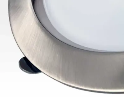 9W LED Einbau Downlight Edelstahl gebürstet rund dim.NeutralWeiß / 4000-4500K 630lm 230VAC IP40 120Grad -Ausstellungsstück mit kleinen Schönheitsfehler — Bild 3