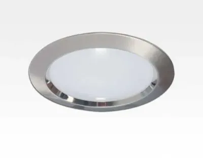 9W LED Einbau Downlight Edelstahl gebürstet rund dim.NeutralWeiß / 4000-4500K 630lm 230VAC IP40 120Grad -Ausstellungsstück mit kleinen Schönheitsfehler