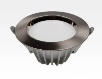 9W LED Einbau Downlight Edelstahl gebürstet rund dim.NeutralWeiß / 4000-4500K 630lm 230VAC IP40 120Grad -Ausstellungsstück mit kleinen Schönheitsfehler — Bild 4