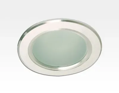 6W LED Einbau Downlight Aluminium gebürstet rund Warm Weiß / 2500-3300K 480lm 230VAC 120Grad