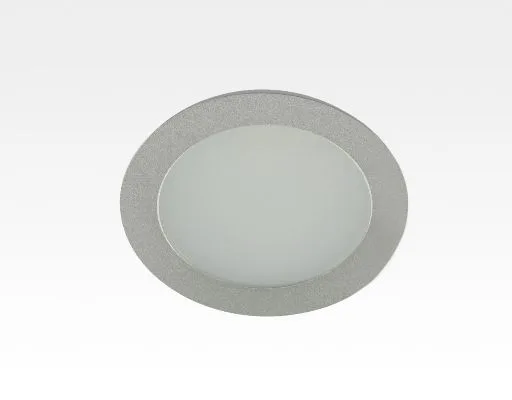 6W LED Einbau Downlight silber rund Warm Weiß / 2500-3300K 480lm 230VAC 120Grad