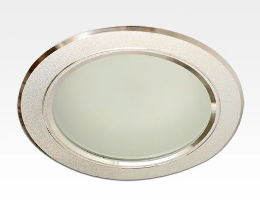9W LED Einbau Downlight Aluminium gebürstet rund Warm Weiss / 2500-3300K 720lm 230VAC 120Grad