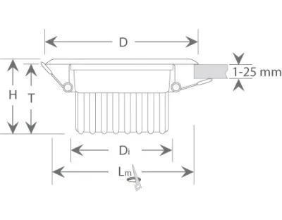 9W LED Einbau Downlight Aluminium gebürstet rund Warm Weiss / 2500-3300K 720lm 230VAC 120Grad — Bild 8