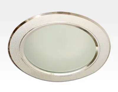 9W LED Einbau Downlight Aluminium gebürstet rund Warm Weiss / 2500-3300K 720lm 230VAC 120Grad