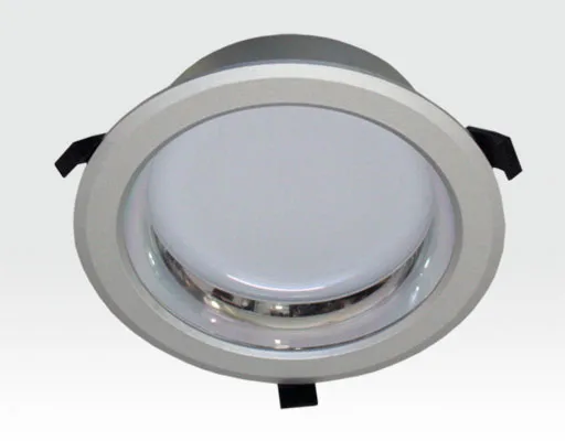 15W LED Einbau Downlight silber rund Neutral Weiß / 4000-4500K 1200lm 230VAC IP44 120Grad