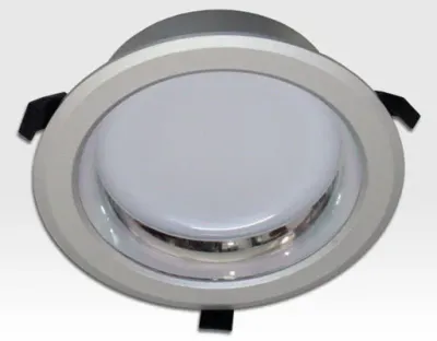 28W LED Einbau Downlight silber rund Neutral Weiß / 4000-4500K 2300lm 230VAC IP44 120Grad